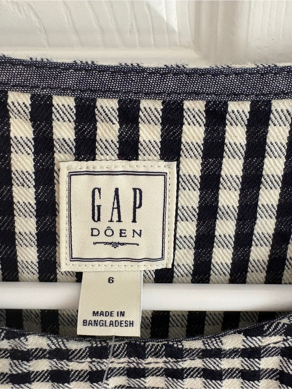 Gap x DOEN Denim Gingham Mini Dress - Picture 3 of 11